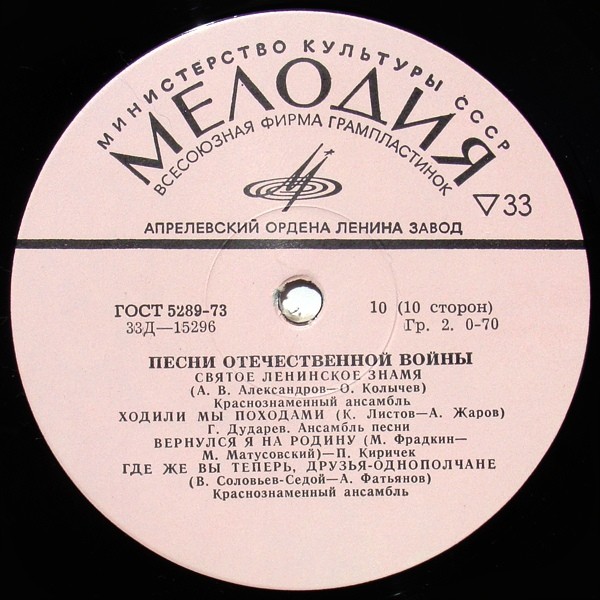 Песни Великой Отечественной Войны