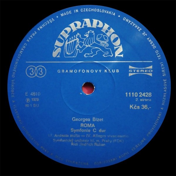Georges Bizet ‎– Roma [по заказу чешской фирмы SUPRAPHON 1110 2428]