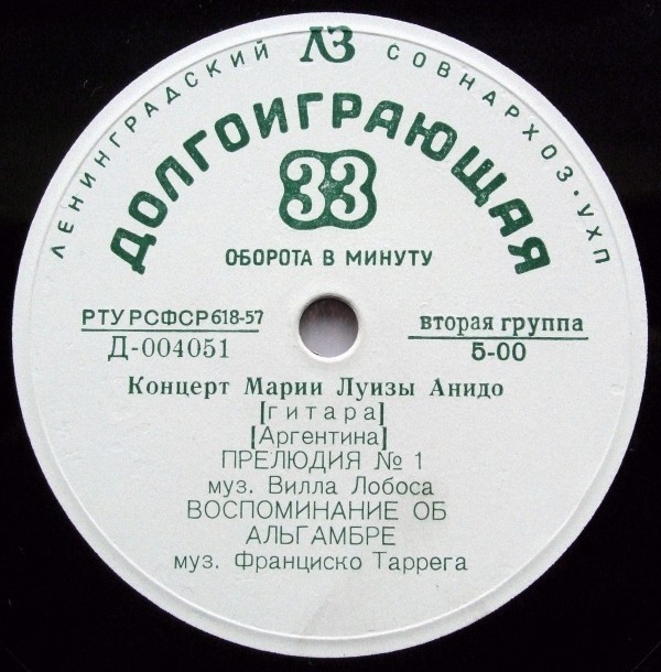 Концерт Марии Луизы Анидо (гитара, Аргентина)