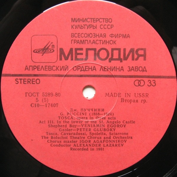 Дж. ПУЧЧИНИ (1858-1924): «Тоска», опера в трех действиях.