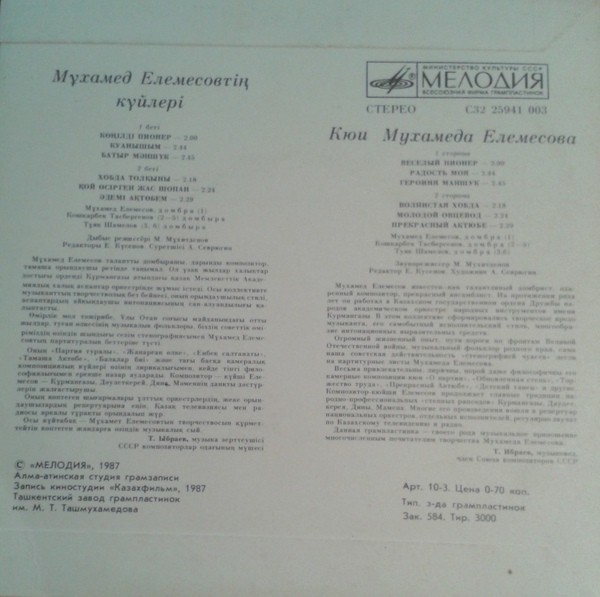 М. ЕЛЕМЕСОВ (1914): Кюи.