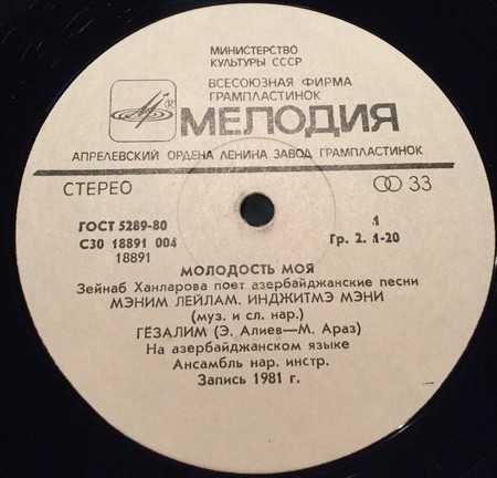 ХАНЛАРОВА Зейнаб. «Молодость моя»: