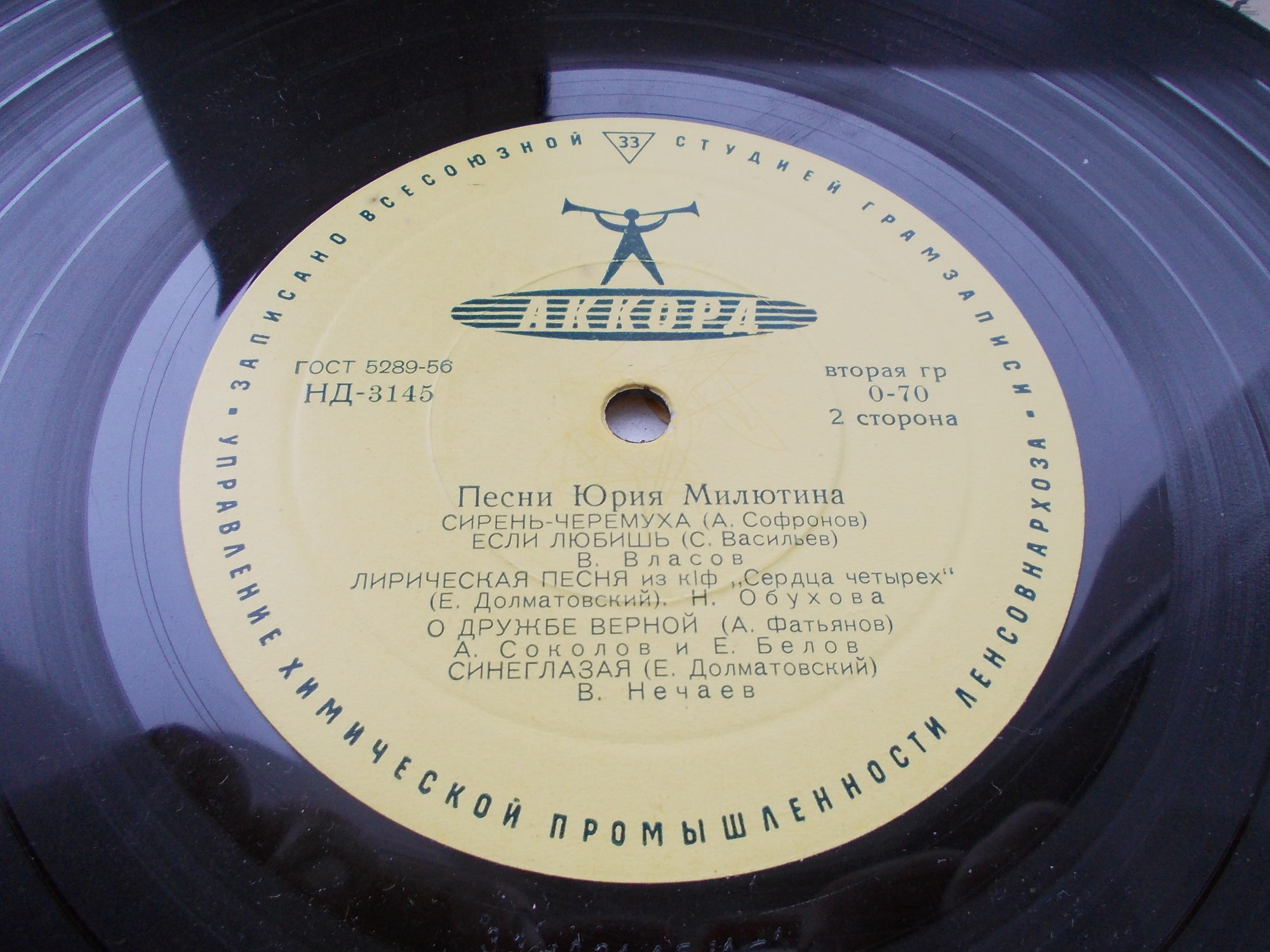 Песни Юрия МИЛЮТИНА