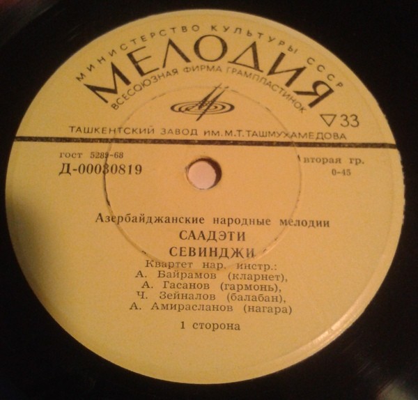 Инстр. квартет. Азербайджанские народные мелодии