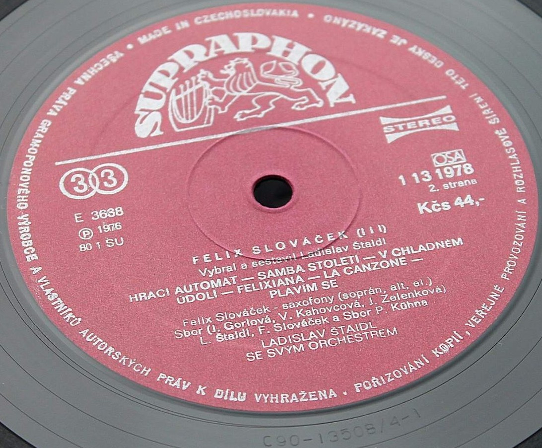 Felix Slovacek (III) [по заказу чешской фирмы SUPRAPHON 1 13 1978]