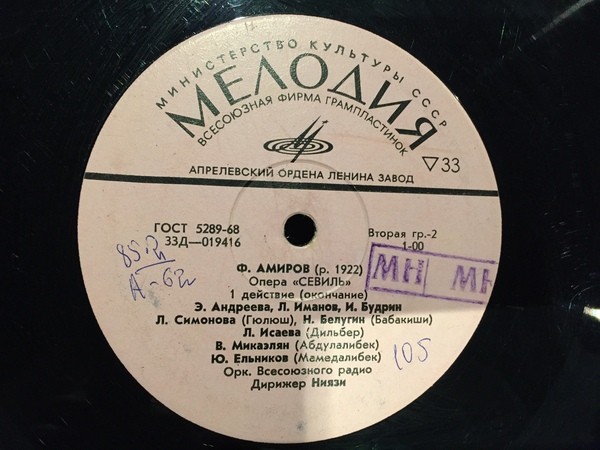 Фикрет АМИРОВ (1922): «Севиль», опера в трех действиях