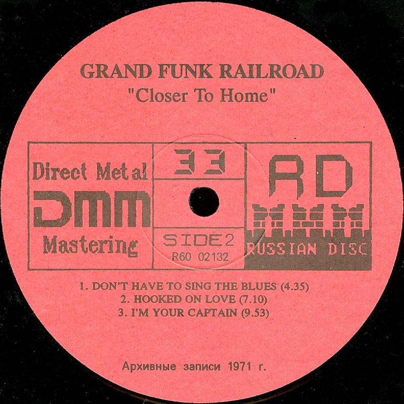 GRAND FUNK RAILROAD «Closer To Home» (1971). Серия «Masters Of Rock».