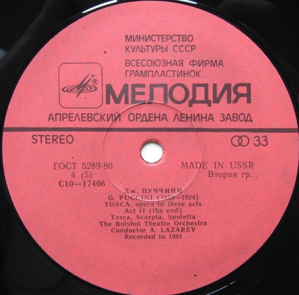 Дж. ПУЧЧИНИ (1858-1924): «Тоска», опера в трех действиях.
