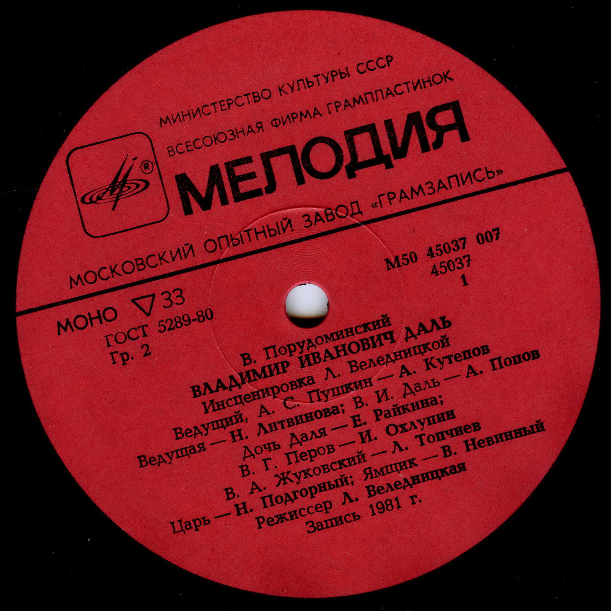 Владимир Иванович Даль. Инсценировка