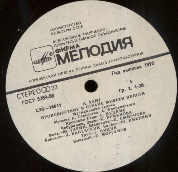 А. ХАЙТ: Происшествие в стране Мульти-Пульти (музыкальная сказка)