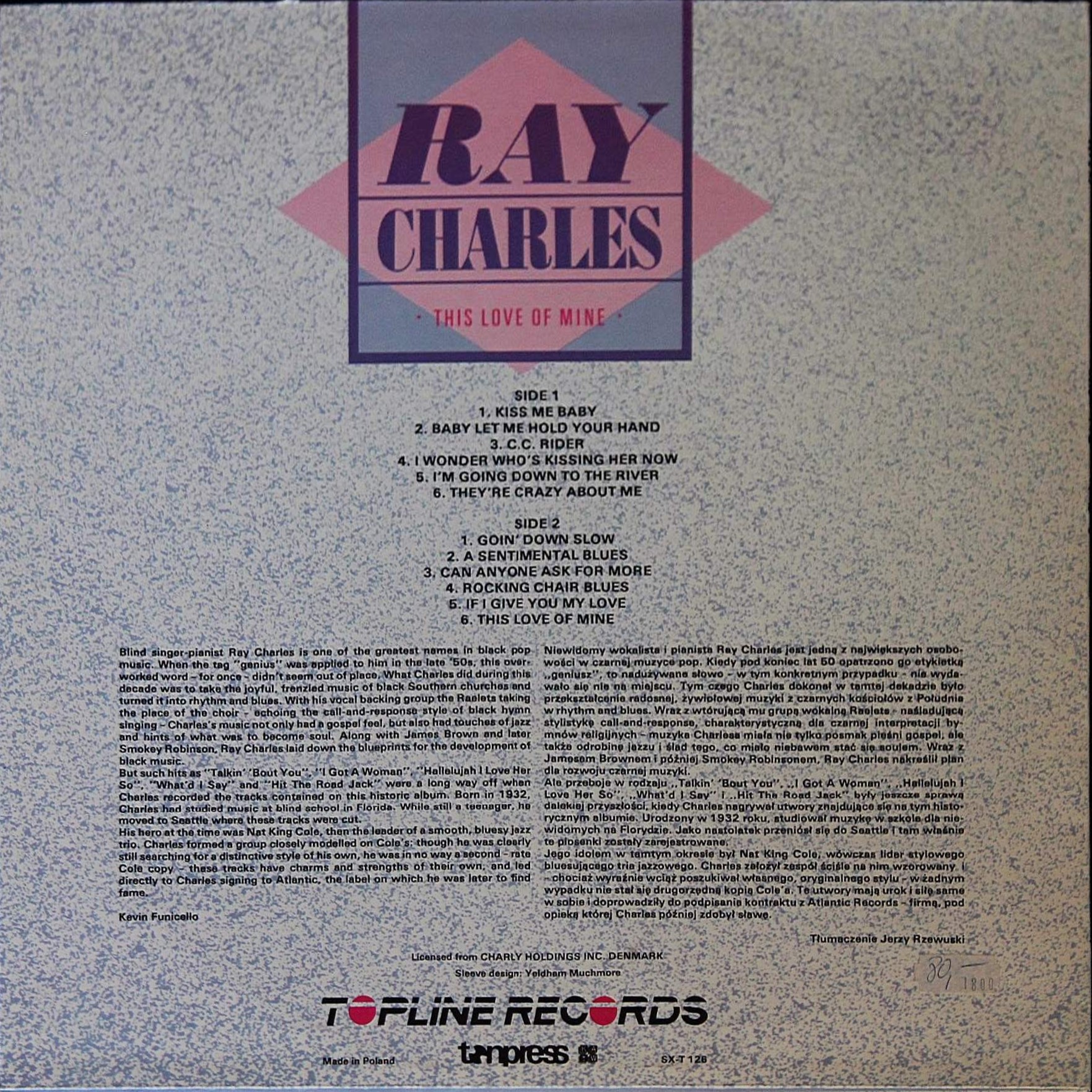 Ray CHARLES - This Love of Mine [по заказу польской фирмы TONPRESS, SX-T126]