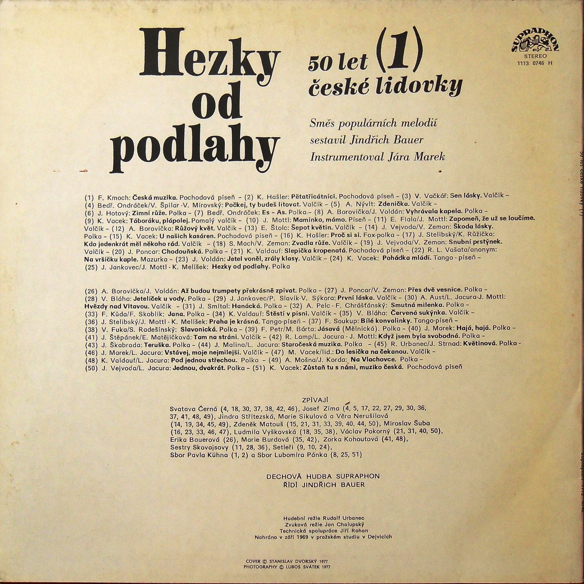 Hezky od podlahy (1). Dechová hudba Supraphon (Jindřich Bauer) [по заказу чешской фирмы SUPRAPHON 1113 0746]
