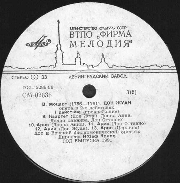 В.МОЦАРТ. Дон Жуан