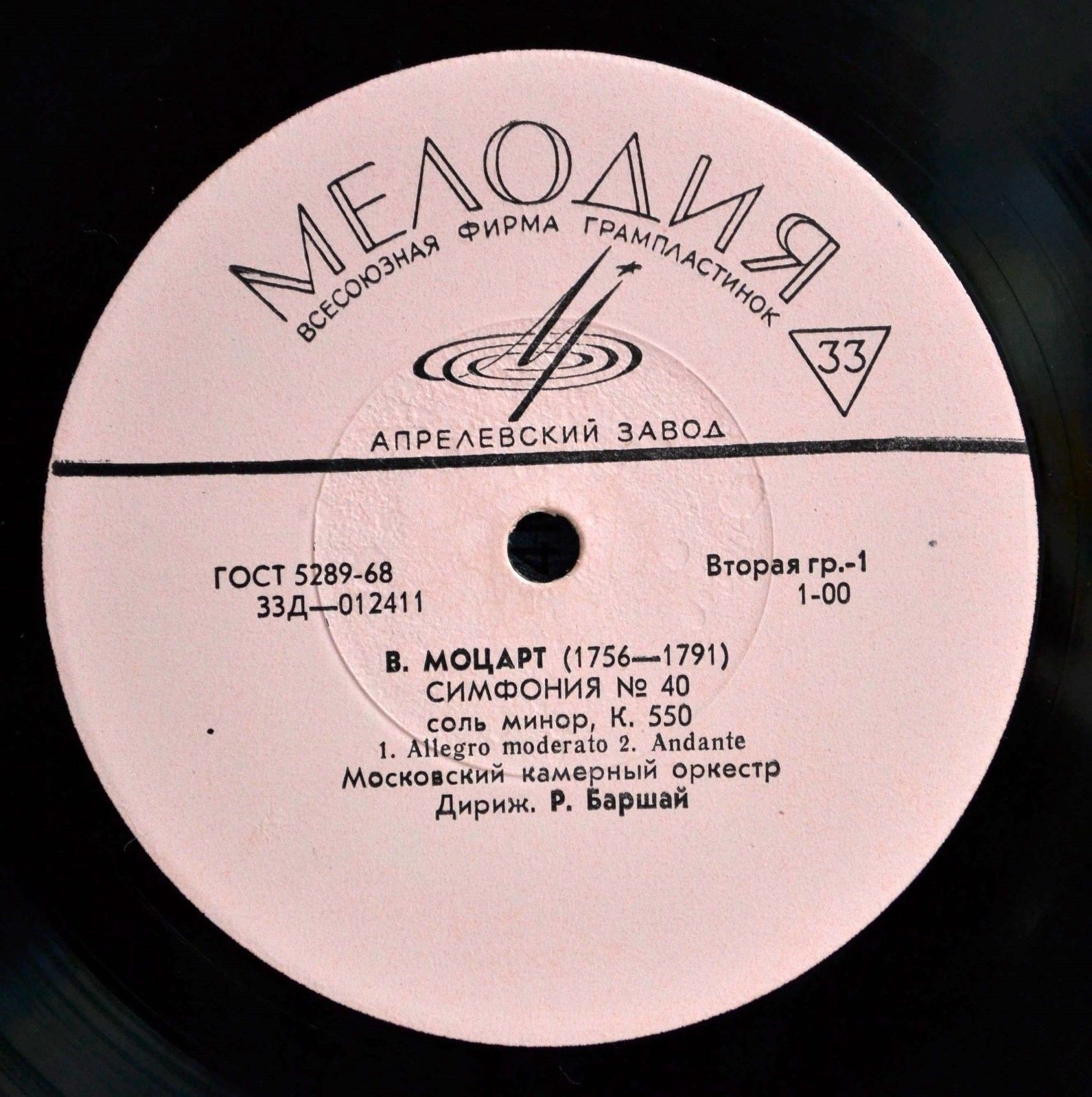 В. МОЦАРТ Симфонии № 40, № 24 (МКО, Р. Баршай)