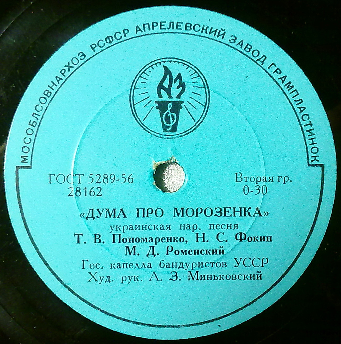 Т. ПОНОМАРЕНКО, Н. ФОКИН и М. РОМЕНСКИЙ, Гос. капелла бандуристов УССР п/у А. Миньковского