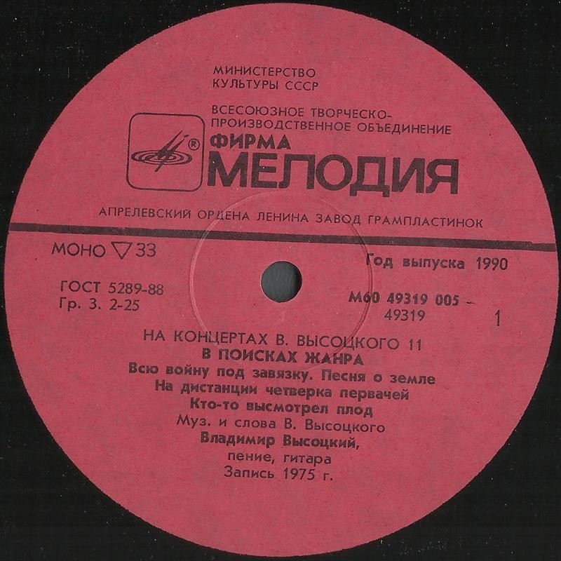 На концертах Владимира Высоцкого №11. В поисках жанра