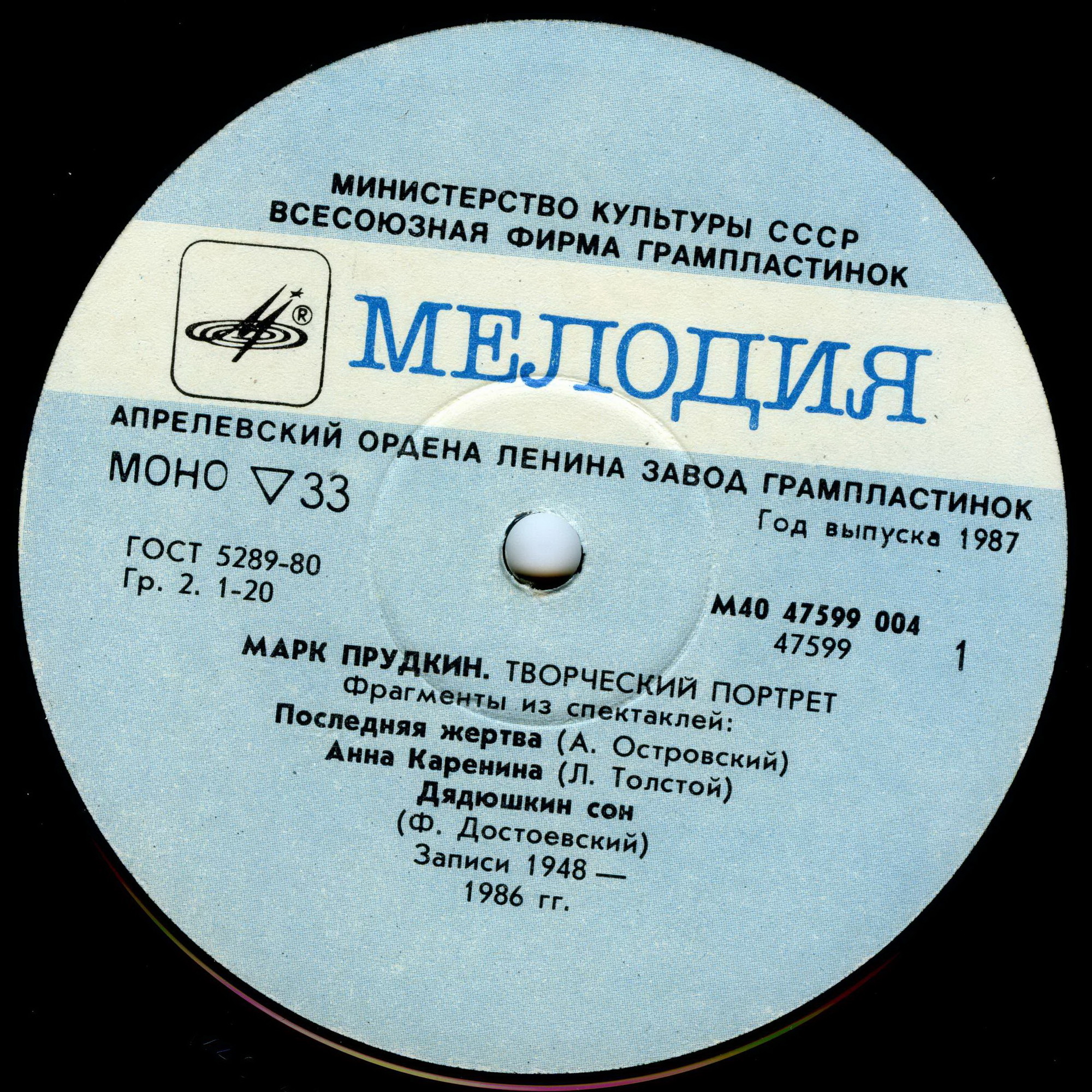 Марк ПРУДКИН: Творческий портрет: