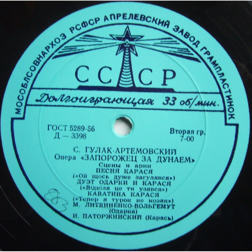 С. Гулак-Артемовский: Запорожец за Дунаем. Сцены и арии