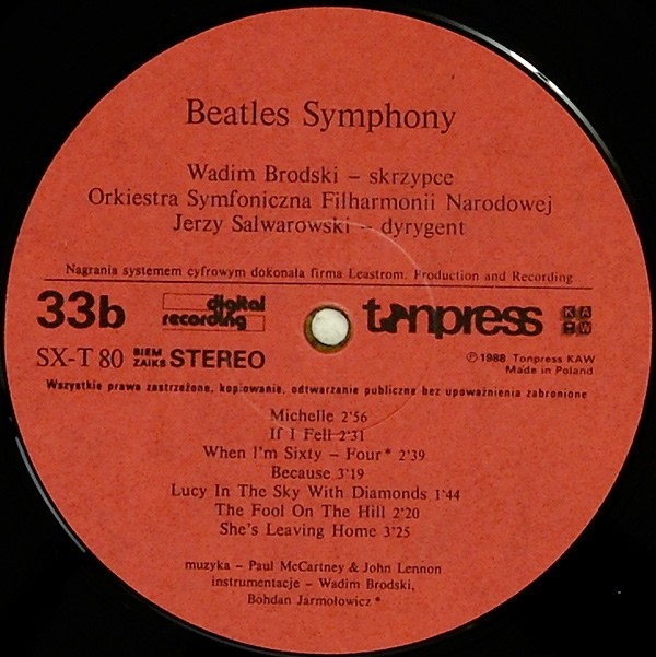 Wadim Brodski ‎– Beatles Symphony [по заказу польской фирмы TONPRESS SX-T80]