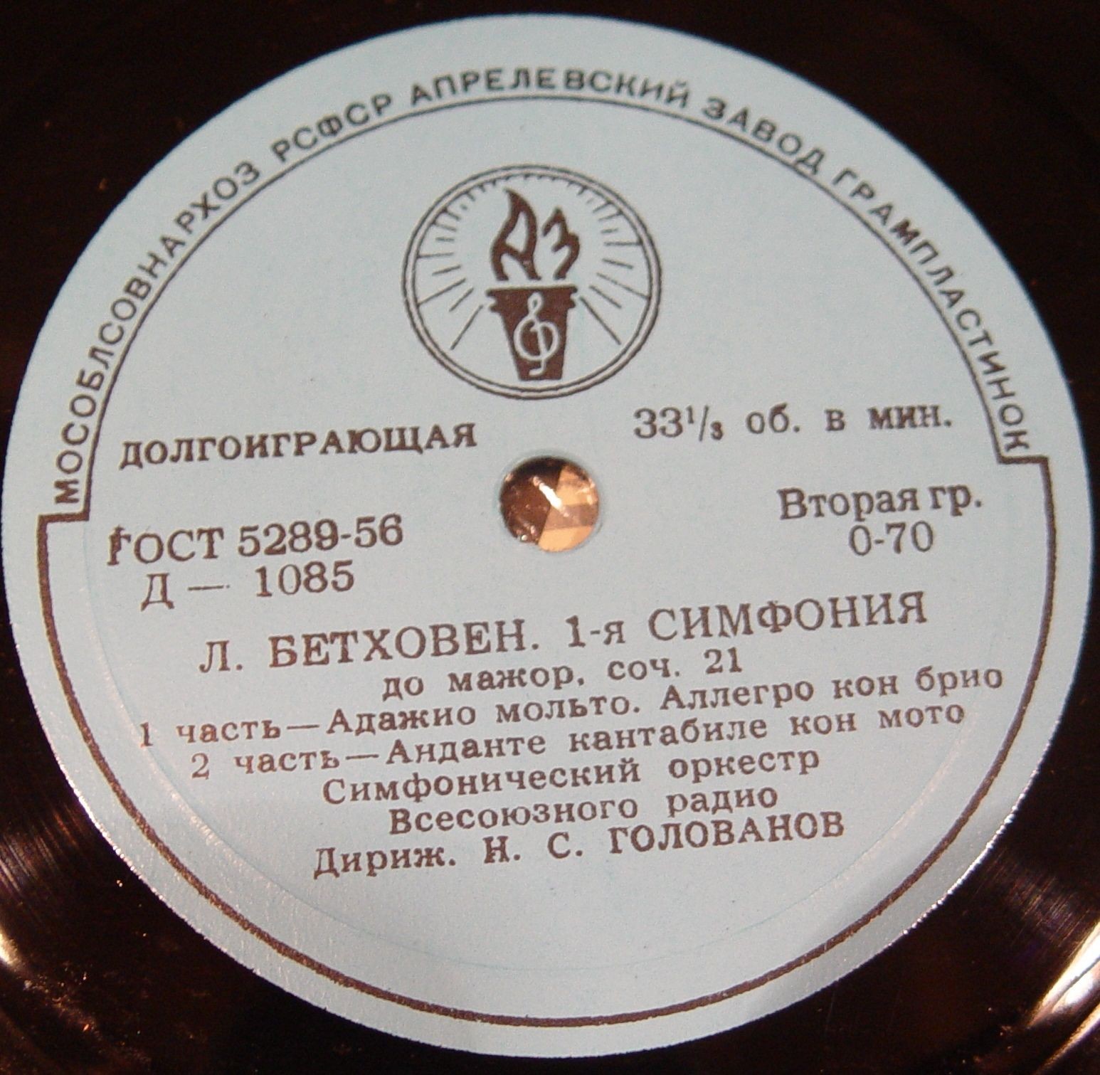 Л. БЕТХОВЕН Симфония № 1 (Н. Голованов, СО ВР)