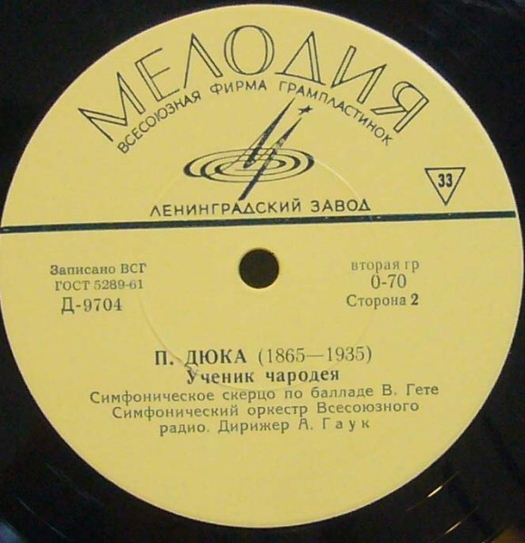 М. РАВЕЛЬ (1875–1937): Болеро / П. ДЮКА (1865–1935): Ученик чародея