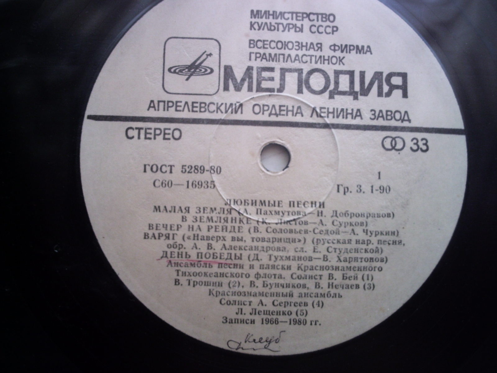 Любимые песни