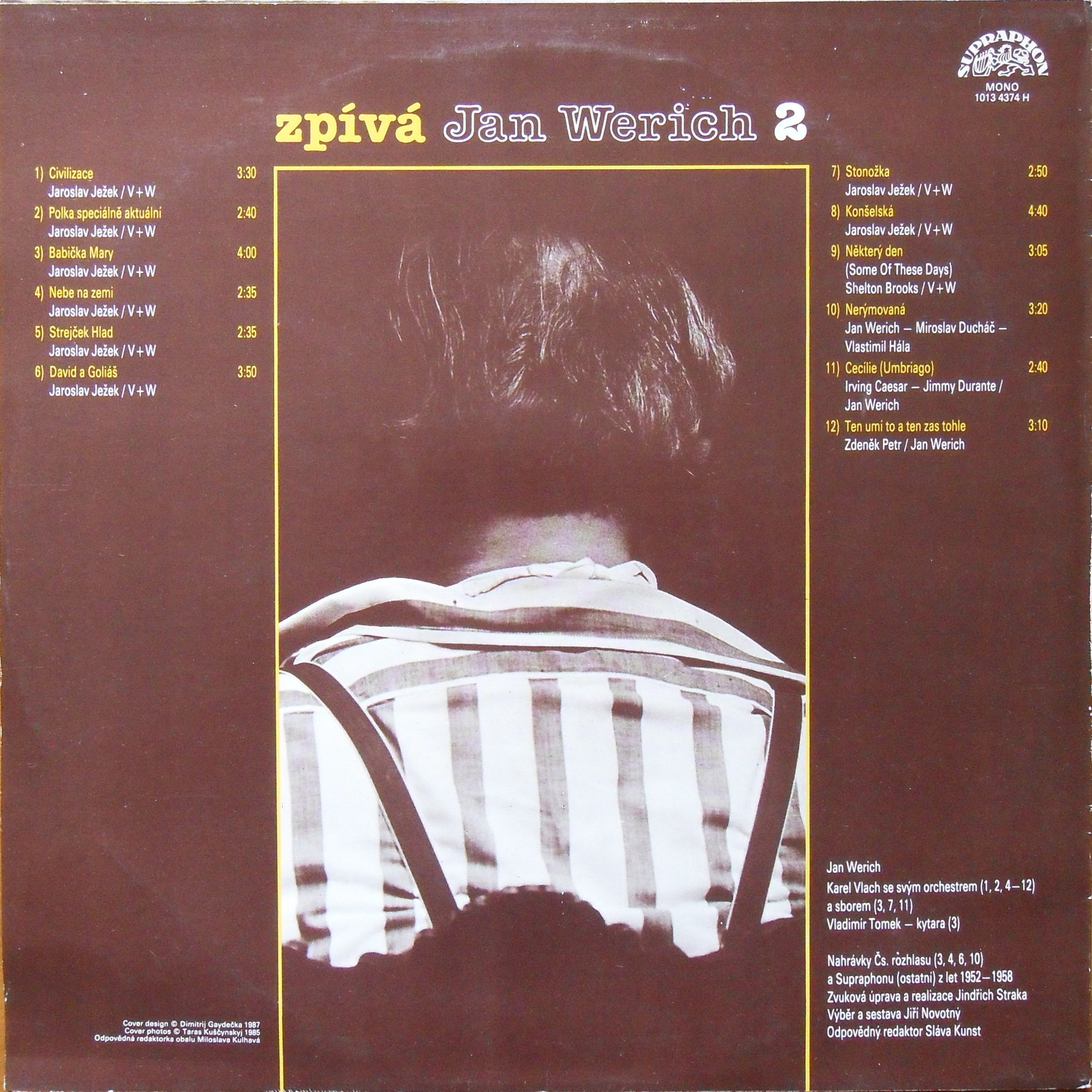 Zpiva Jan Werich 2 [по заказу чешской фирмы SUPRAPHON 1013 4374]