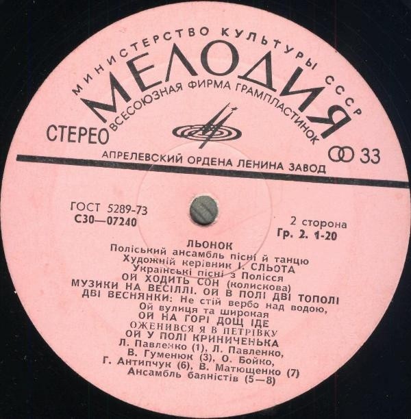 "Льонок" - Полесский анс. песни и танца - Українські пісні з Полісся