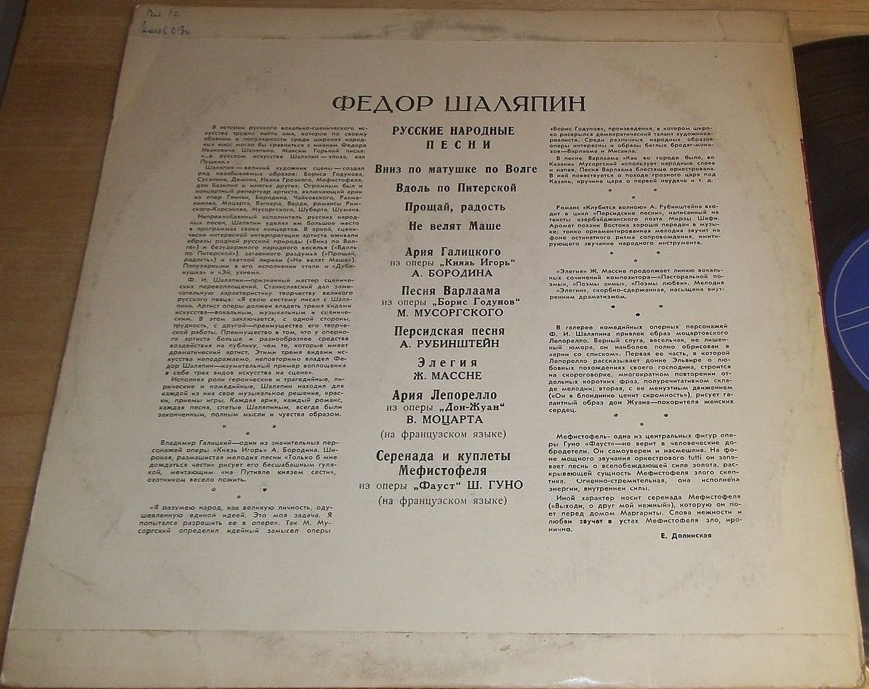 Фёдор ШАЛЯПИН (бас): «Концерт Фёдора Шаляпина»