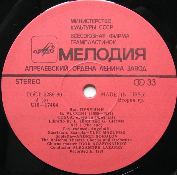 Дж. ПУЧЧИНИ (1858-1924): «Тоска», опера в трех действиях.
