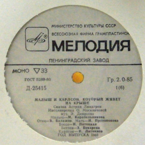 А. Линдгрен (1907-2002). Малыш и Карлсон, который живёт на крыше
