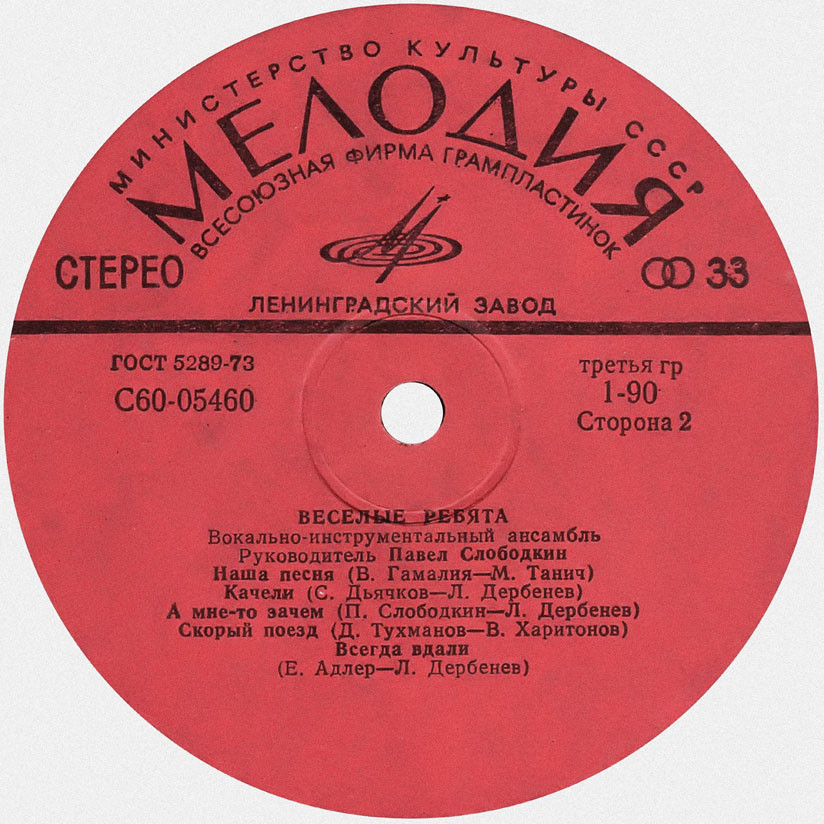 ВИА «Веселые ребята». Любовь – огромная страна