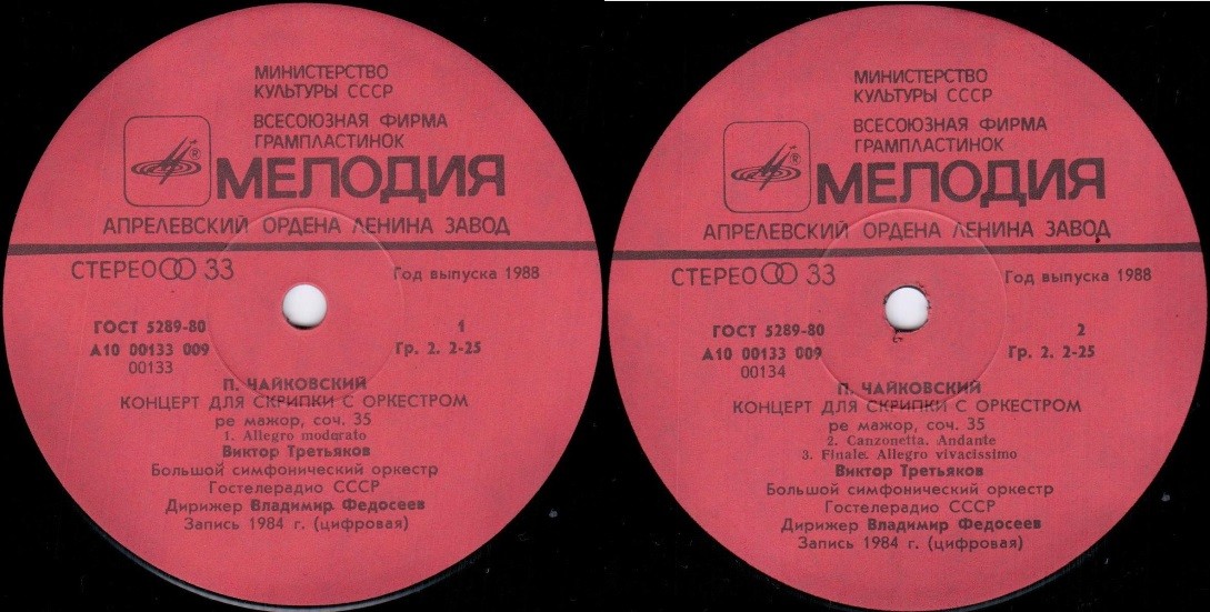 П. ЧАЙКОВСКИЙ: Концерт для скрипки с оркестром (В. Третьяков)