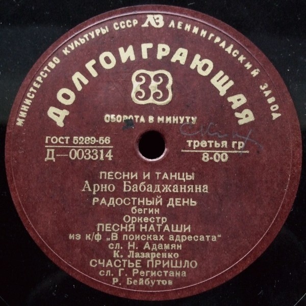 Песни и танцы А. Бабаджаняна