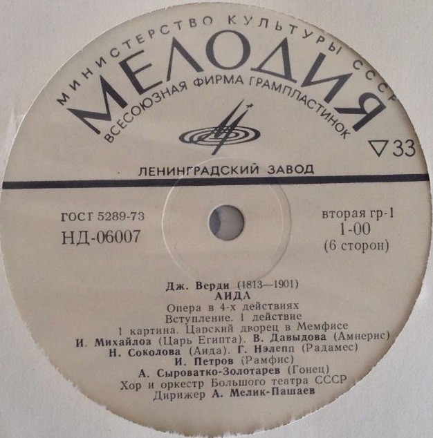 Дж. Верди: Опера "Аида"