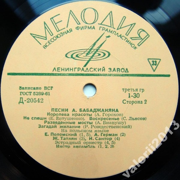 Песни Арно Бабаджаняна