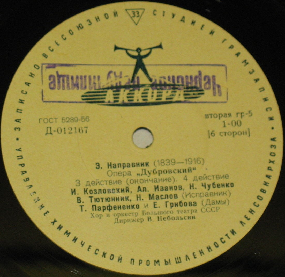 Э. НАПРАВНИК. „Дубровский", опера в 4 действиях