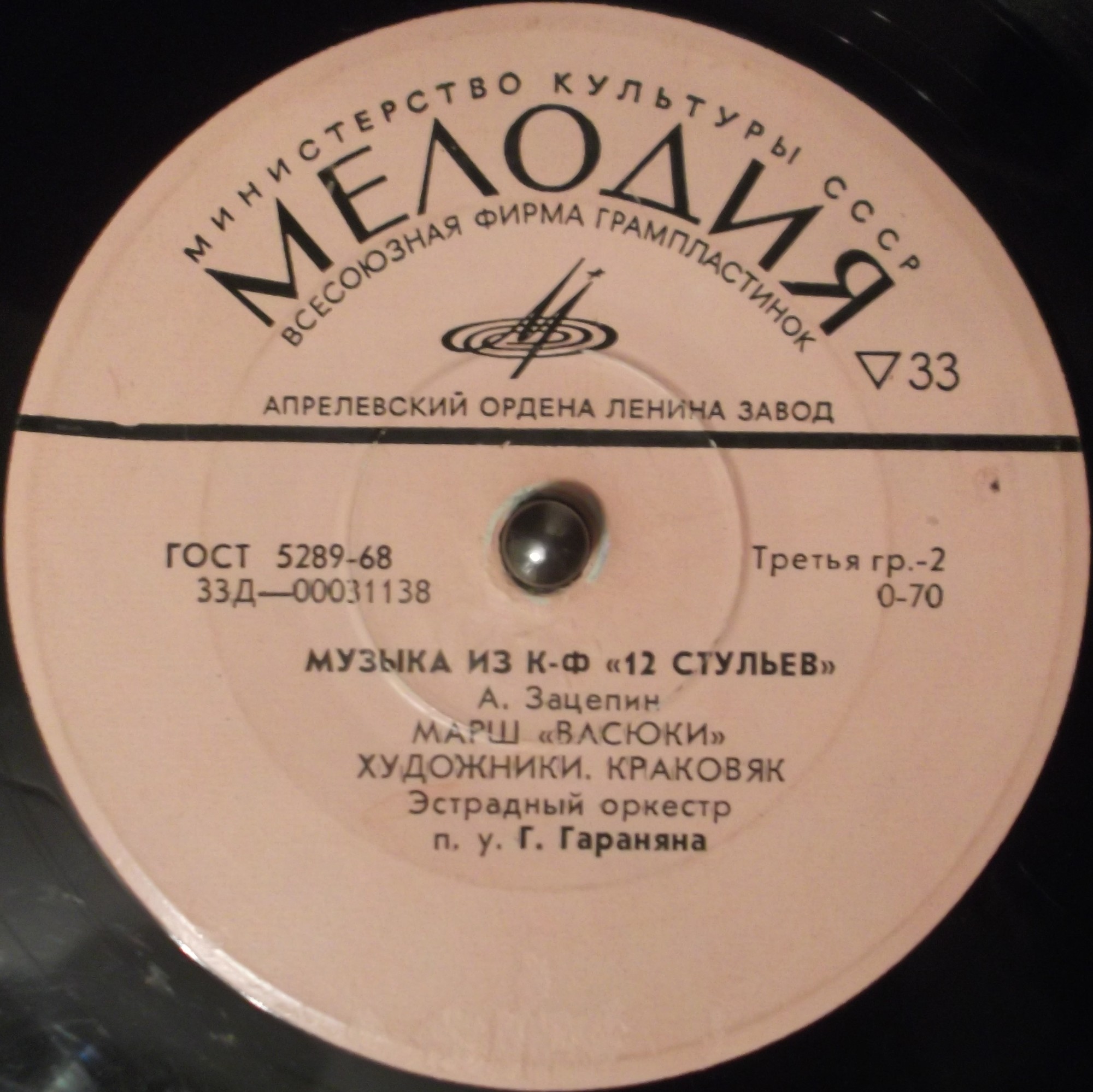 А. Зацепин. Музыка из к-ф «12 стульев»