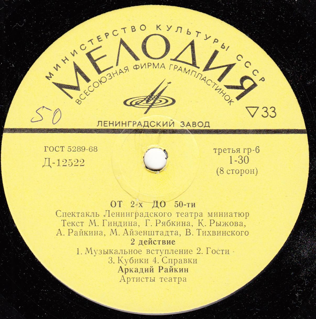 Аркадий Райкин. От двух до пятидесяти