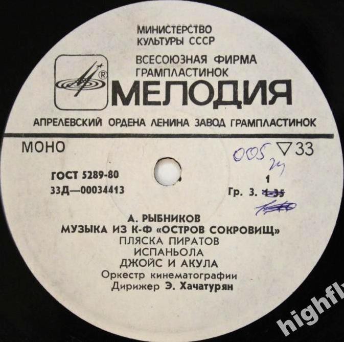 Алексей РЫБНИКОВ. Музыка из к/ф "Остров сокровищ"