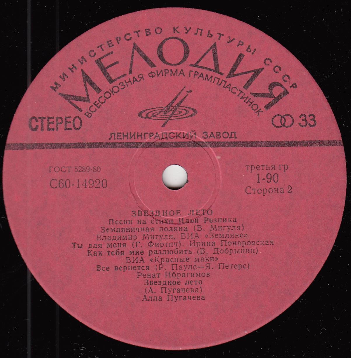 Звездное лето. Песни на стихи Ильи Резника