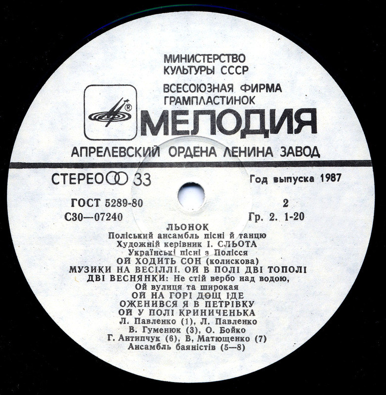 "Льонок" - Полесский анс. песни и танца - Українські пісні з Полісся