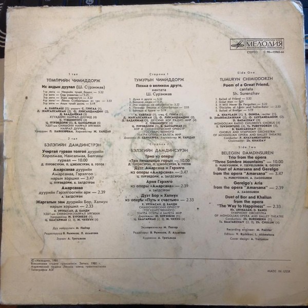 Т. Чимэддорж / Б. Дамдинсүрэн