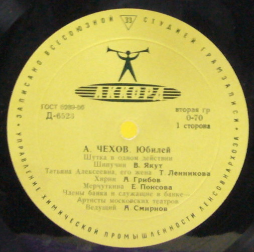 А. П. Чехов - "Юбилей", шутка в 1–м действии - Артисты московских театров