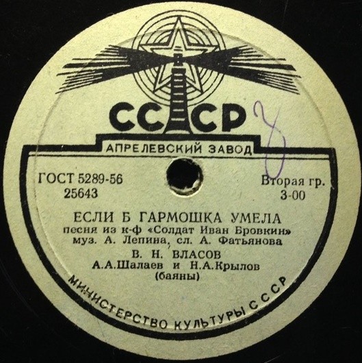 Песни из к-ф "Солдат Иван Бровкин"