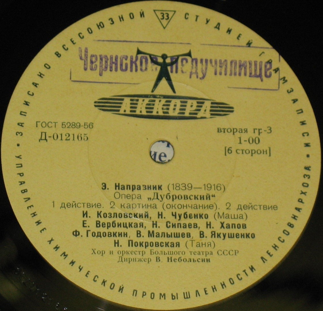 Э. НАПРАВНИК. „Дубровский", опера в 4 действиях