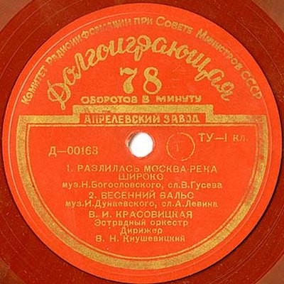 ЭСТРАДНЫЕ ПЕСНИ (В. Красовицкая, В. Нечаев, В. Бунчиков)