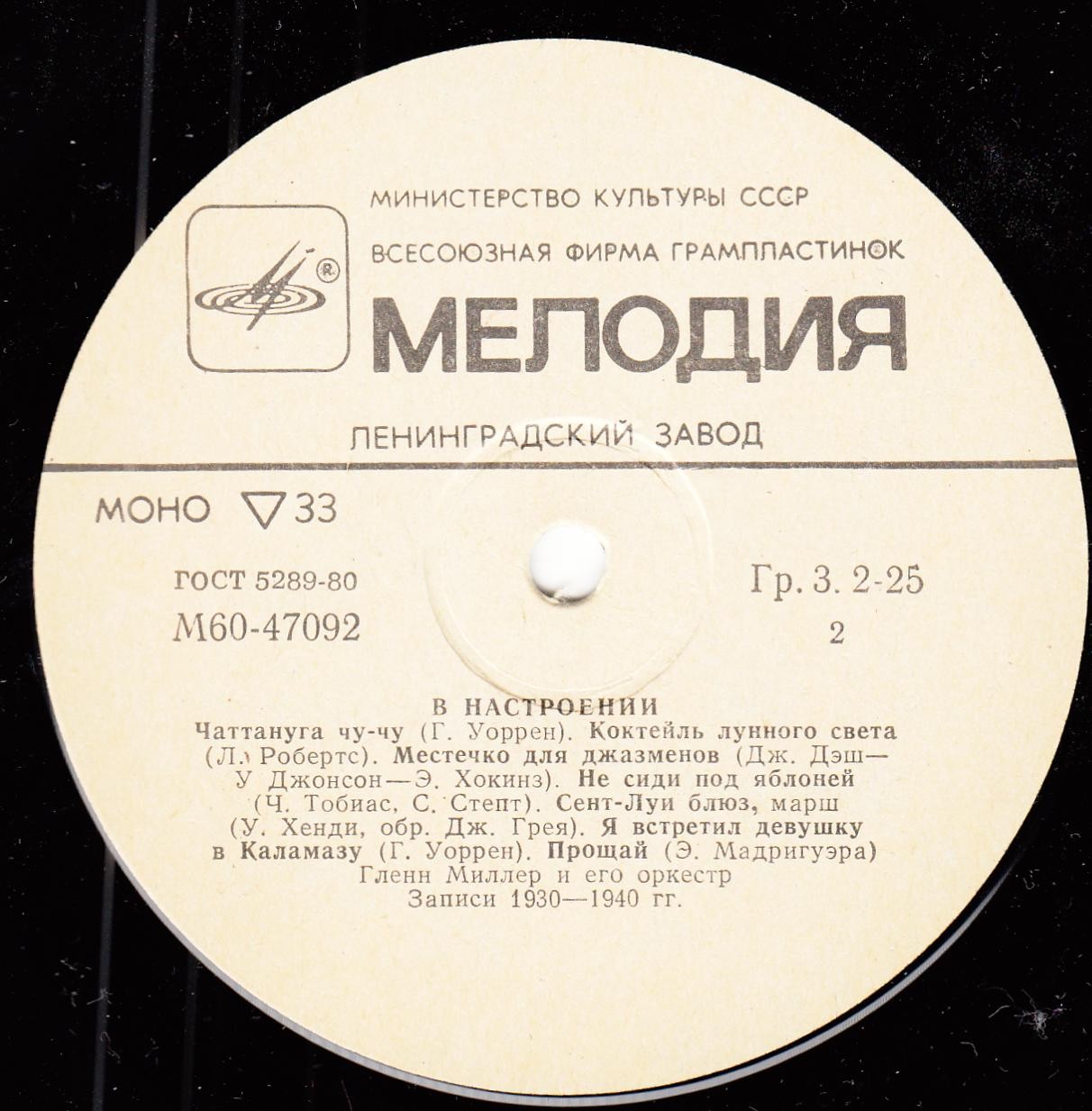 Гленн Миллер и его оркестр. «В настроении»