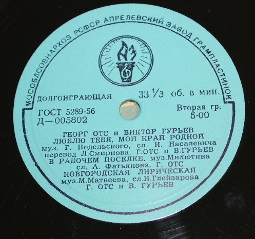 Георг Отс и Виктор Гурьев