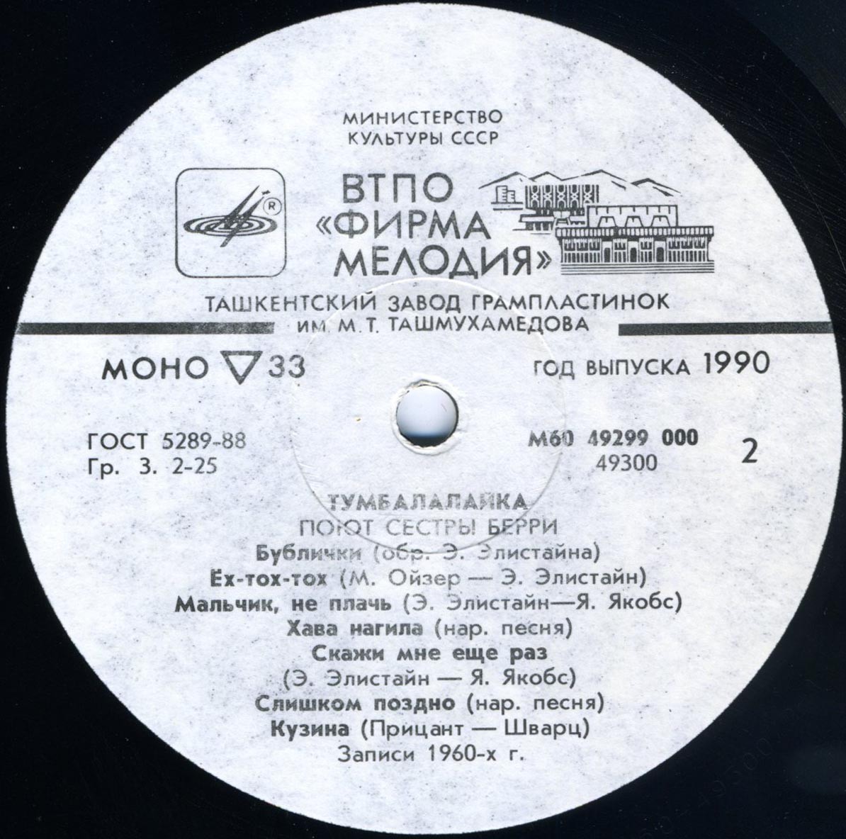 Тум балалайка. Поют Сёстры Берри